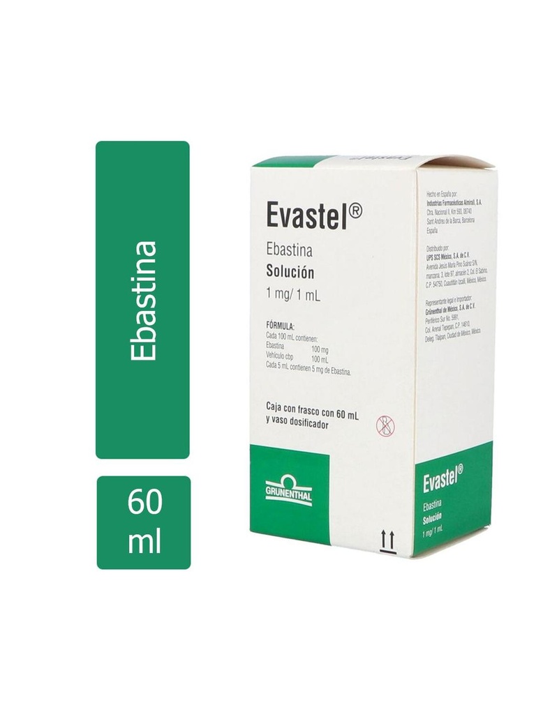 Evastel 100 Mg Solución 60 Ml 