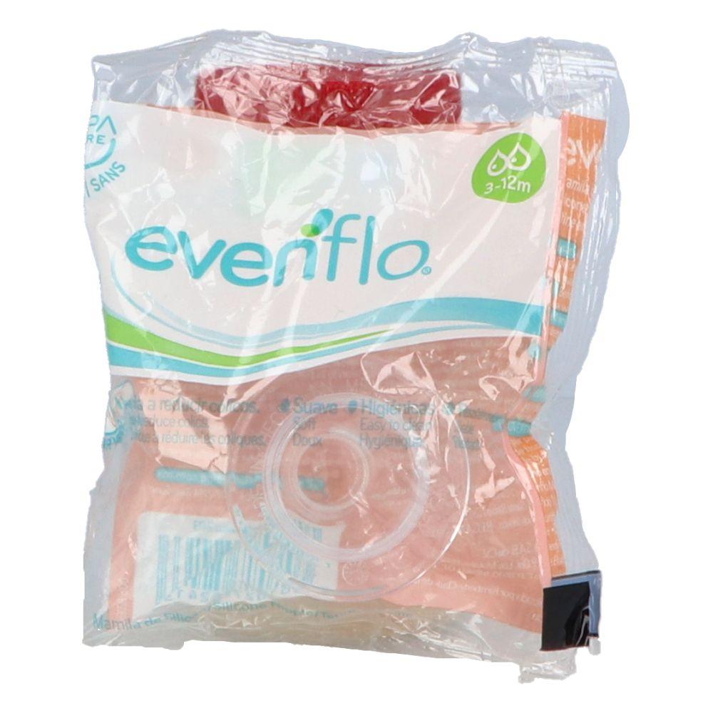 Evenflo Mamila De Silicón Flujo Medio 3-12 Meses Bolsa Con 1 Pieza