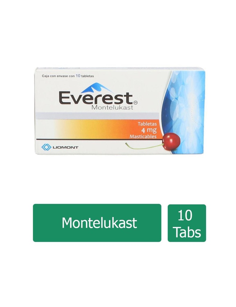Everest Montelukast 4 Mg 10 Tabletas 