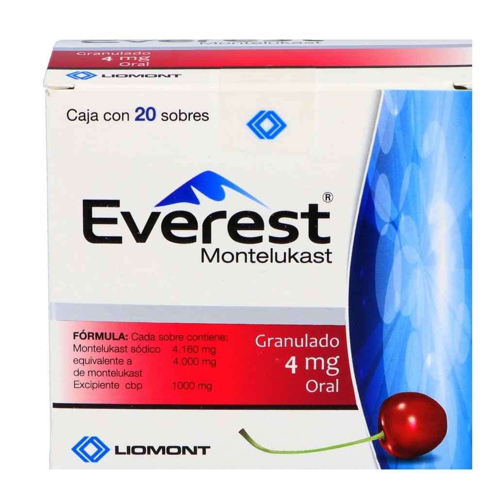 [7501299345009] Everest Montelukast 4 Mg 20 Sobres 