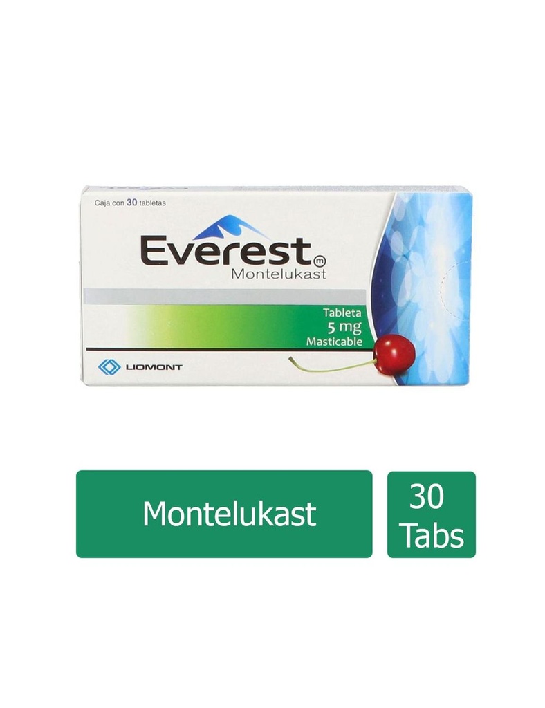 Everest Montelukast 5 Mg 30 Tabletas 