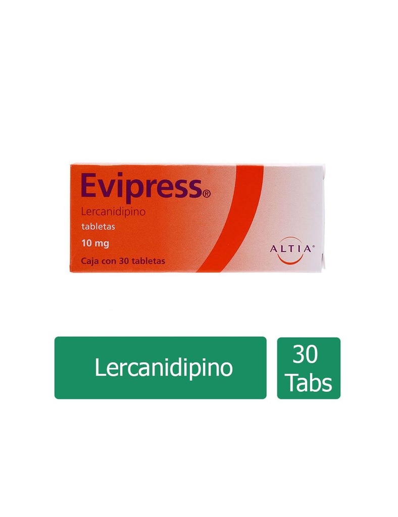 [7501314705535] Evipress 10 Mg 30 Tabletas 