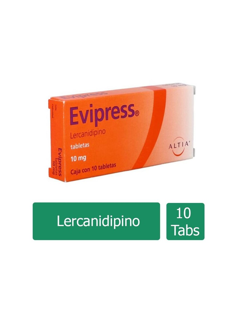 Evipress 10 Mg 10 Tabletas 