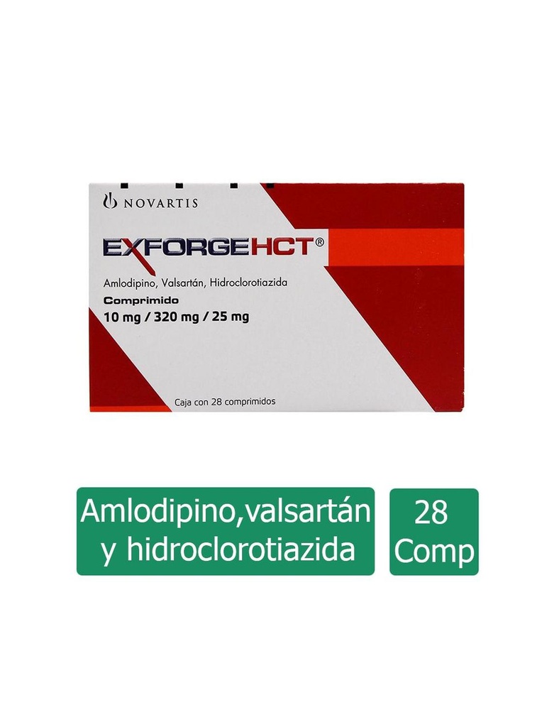 Exforge HCT 10/320/25 Mg 28 Comprimidos 