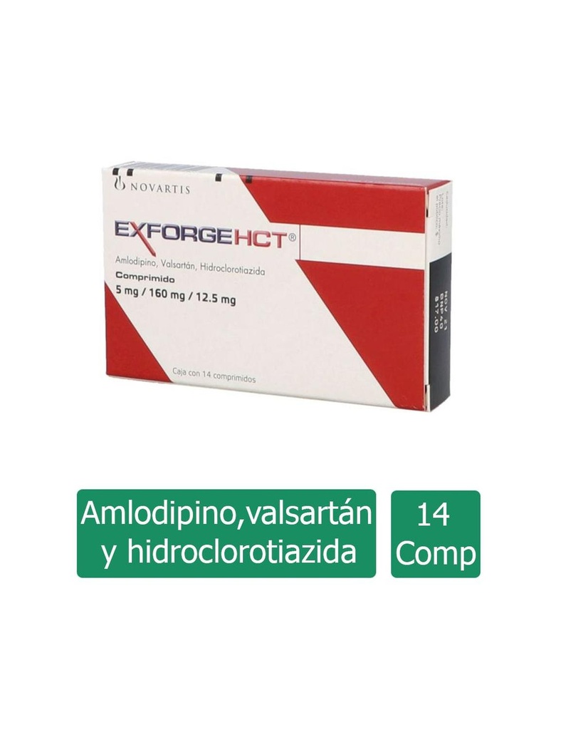 [7501124815844] Exforge HCT 5/160/12.5 Mg 14 Comprimidos 