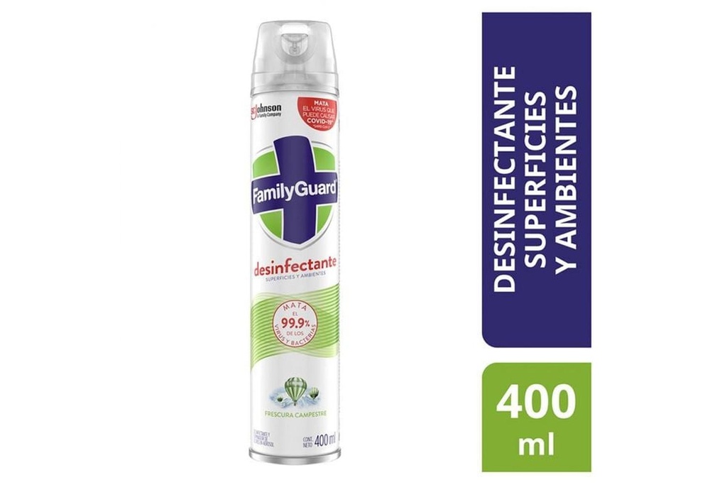 Family Guard Frescura Campestre Desinfectante En Aerosol Frasco Con 400 Ml