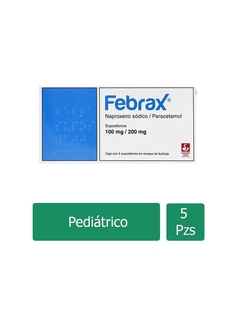 Febrax 100/200 Mg 5 Supositorios 