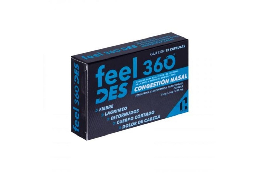 Feel 360 Gripe Y Resfriado 12 Tabletas 