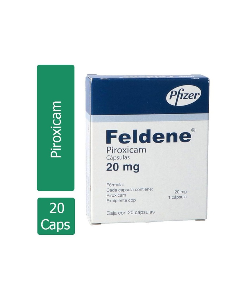 Feldene 20 Mg 20 Cápsulas 