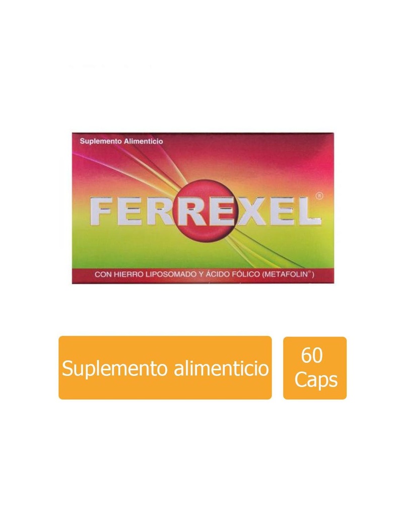 Ferrexel Suplemento Alimenticio Caja Con 60 Cápsulas