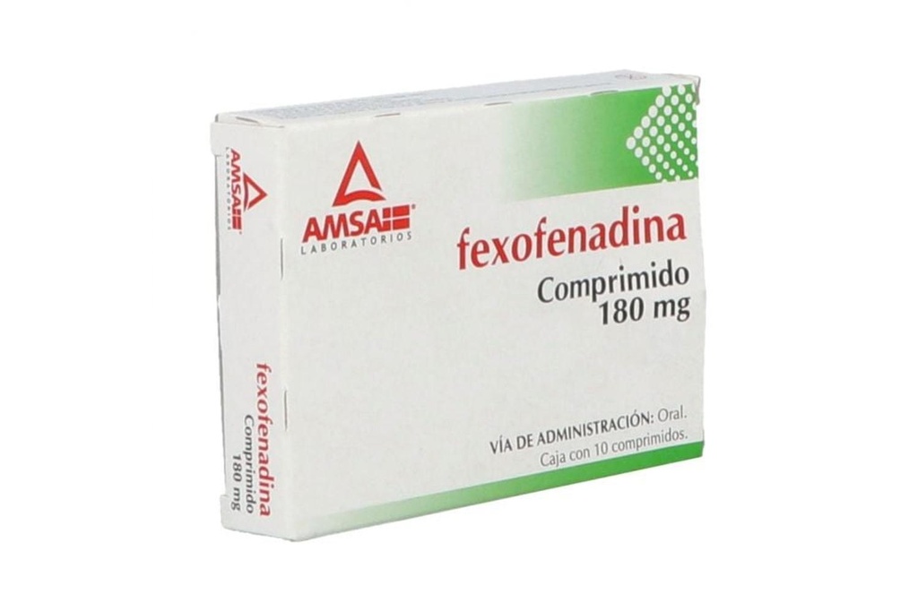 Fexofenadina 180 Mg 10 Comprimidos Genérico Amsa 