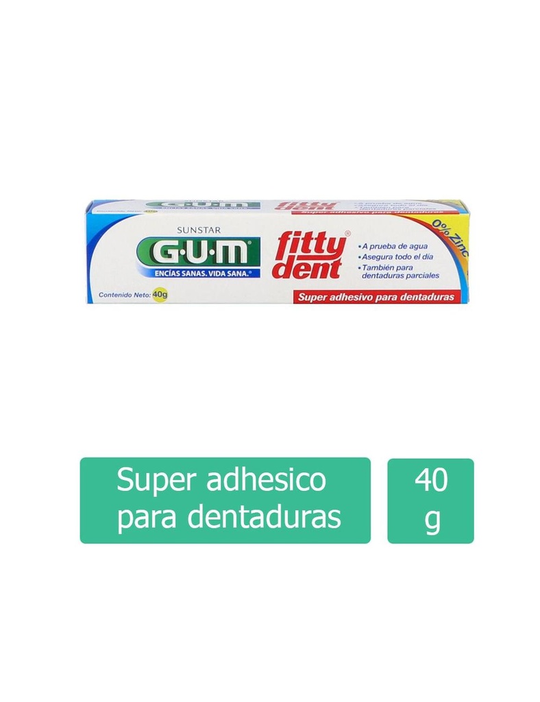 Adhesivo Dental Gum Fitty Dent Crema 40 G 