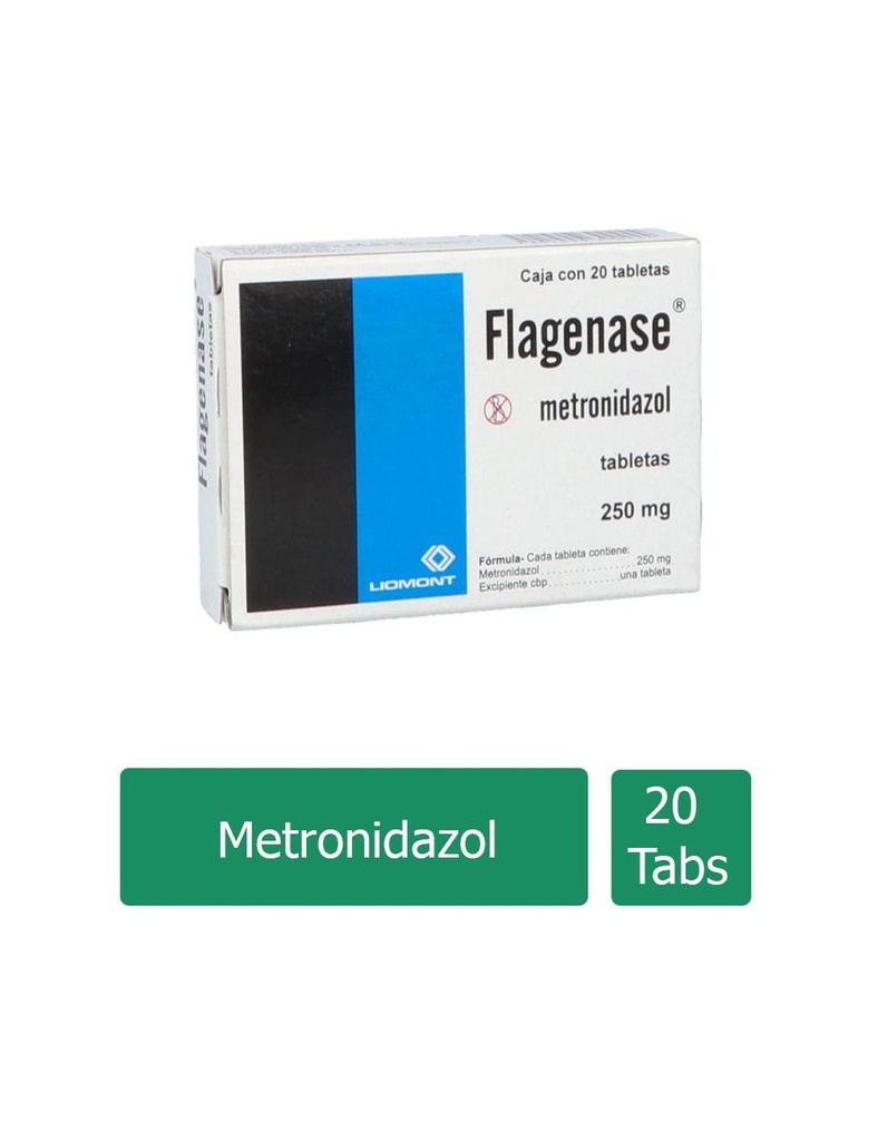 [7501299300244] Flagenase 250 Mg 20 Tabletas 