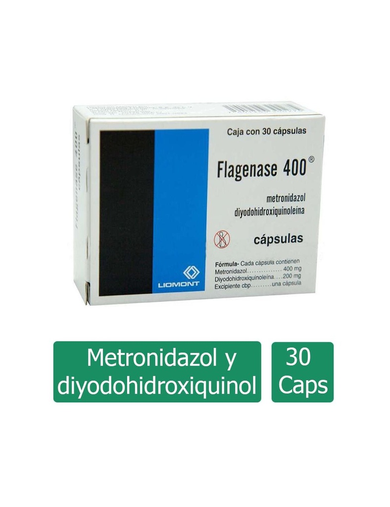 Flagenase 400 Mg 30 Cápsulas 