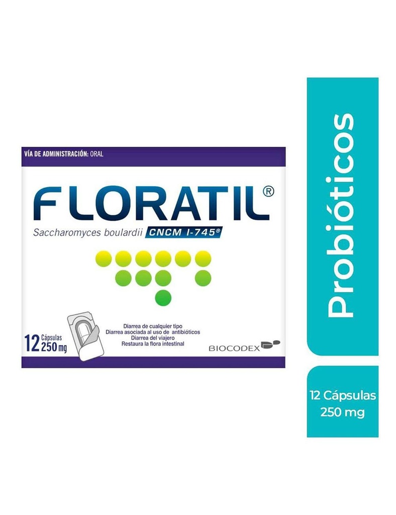 Floratil 250 Mg 12 Cápsulas 