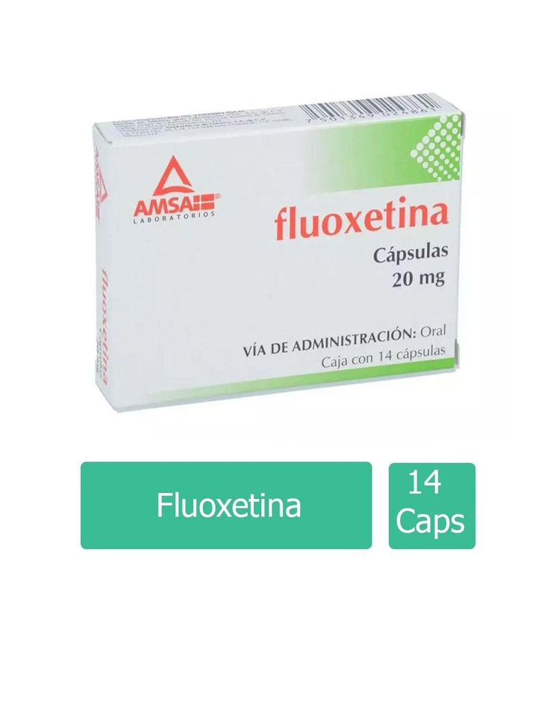 Fluoxetina 20 Mg 14 CápsulasGenérico Amsa 