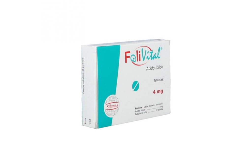 [7501101633348] Folivital 4 Mg 90 Tabletas 
