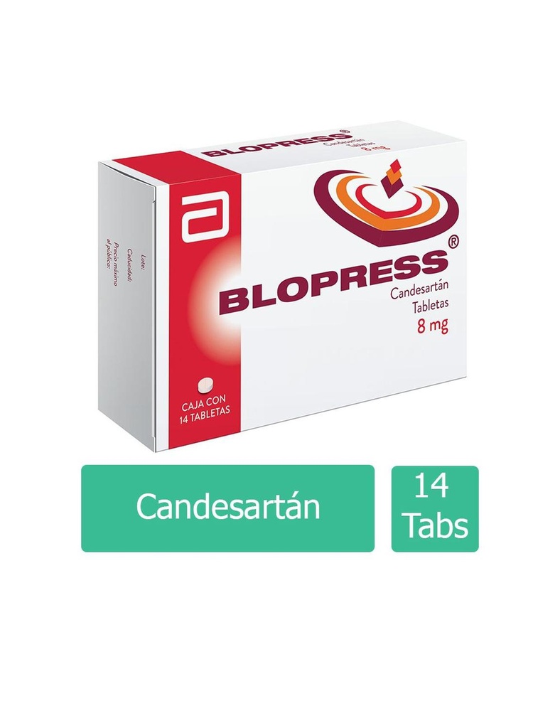 Blopress 8 Mg 14 Tabletas 