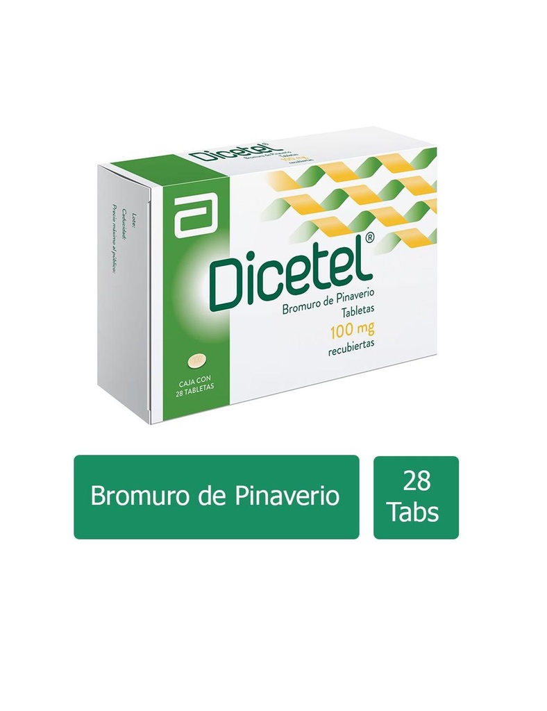 [7501033957574] Dicetel 100 Mg 28 Tabletas 