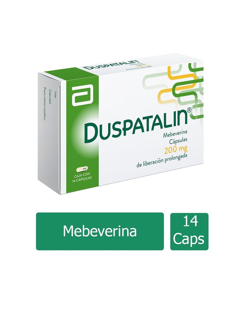Duspatalin 200 Mg Liberación Prolongada 14 Cápsulas 