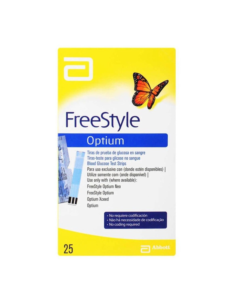 Freestyle Optium 25 Tiras Reactivas 