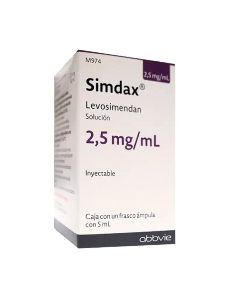 Simdax 2.5 Mg Caja Con Frasco Ámpula Con 5 Ml -Rx3