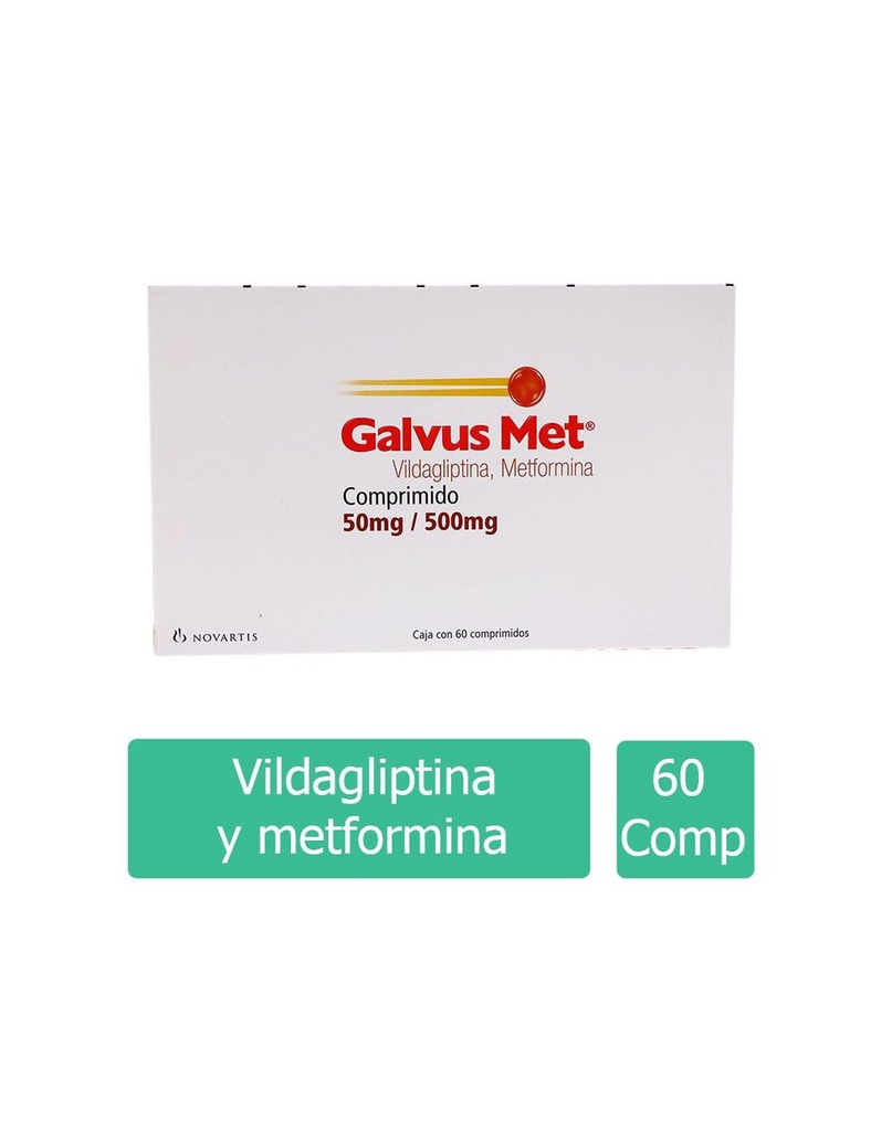 Galvus-Met 50/500 Mg 60 Comprimidos Recubiertos 