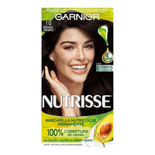 Tinte Garnier Nutrisse 10 Ébano Negro 