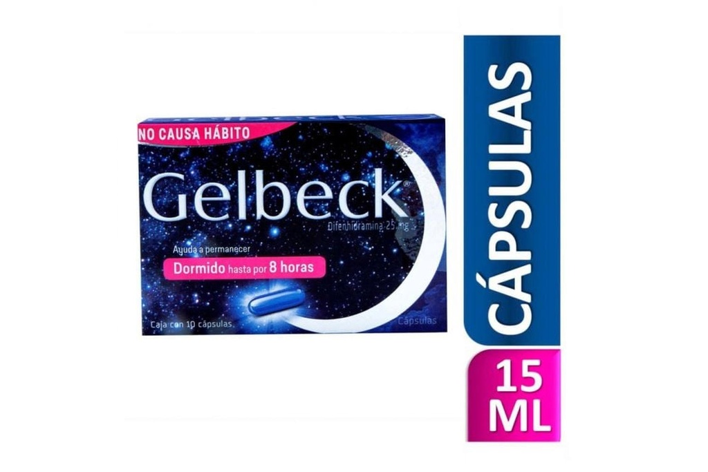 Gelbeck 25 Mg 10 Cápsulas 