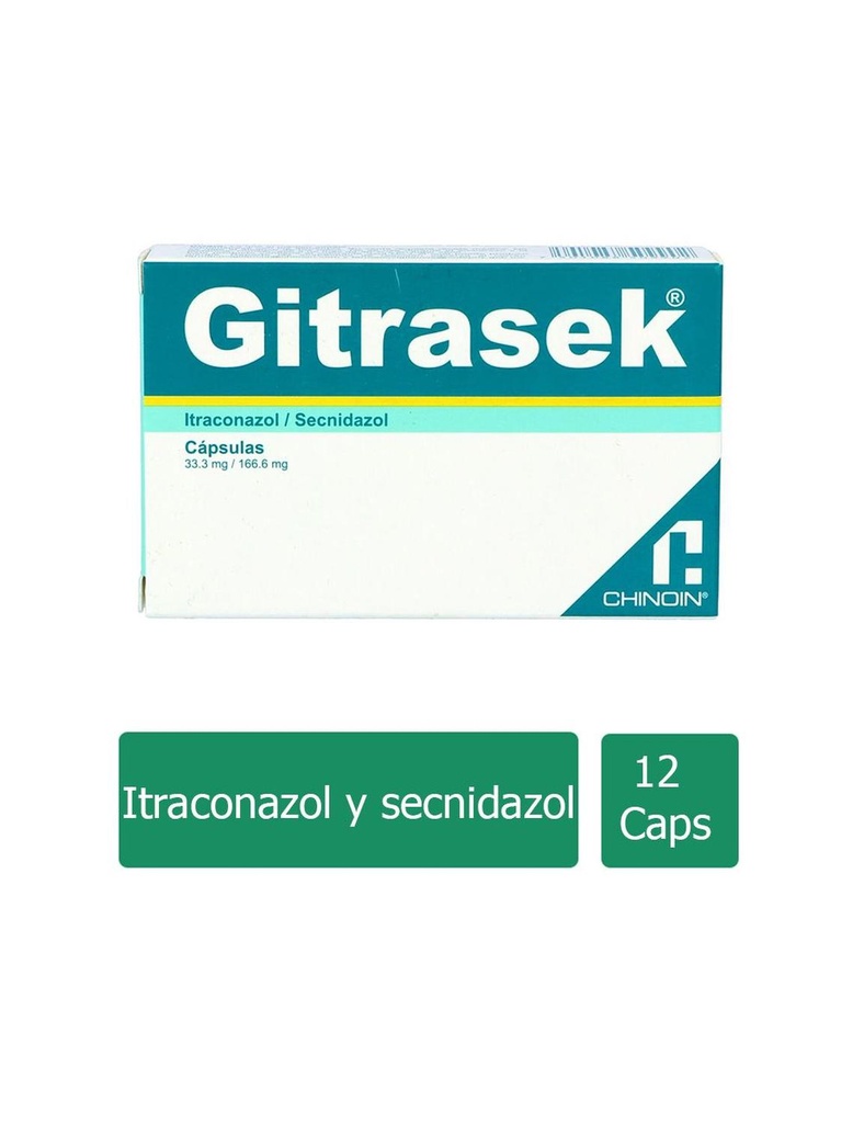 Gitrasek 33.3/166.6 Mg 12 Cápsulas 