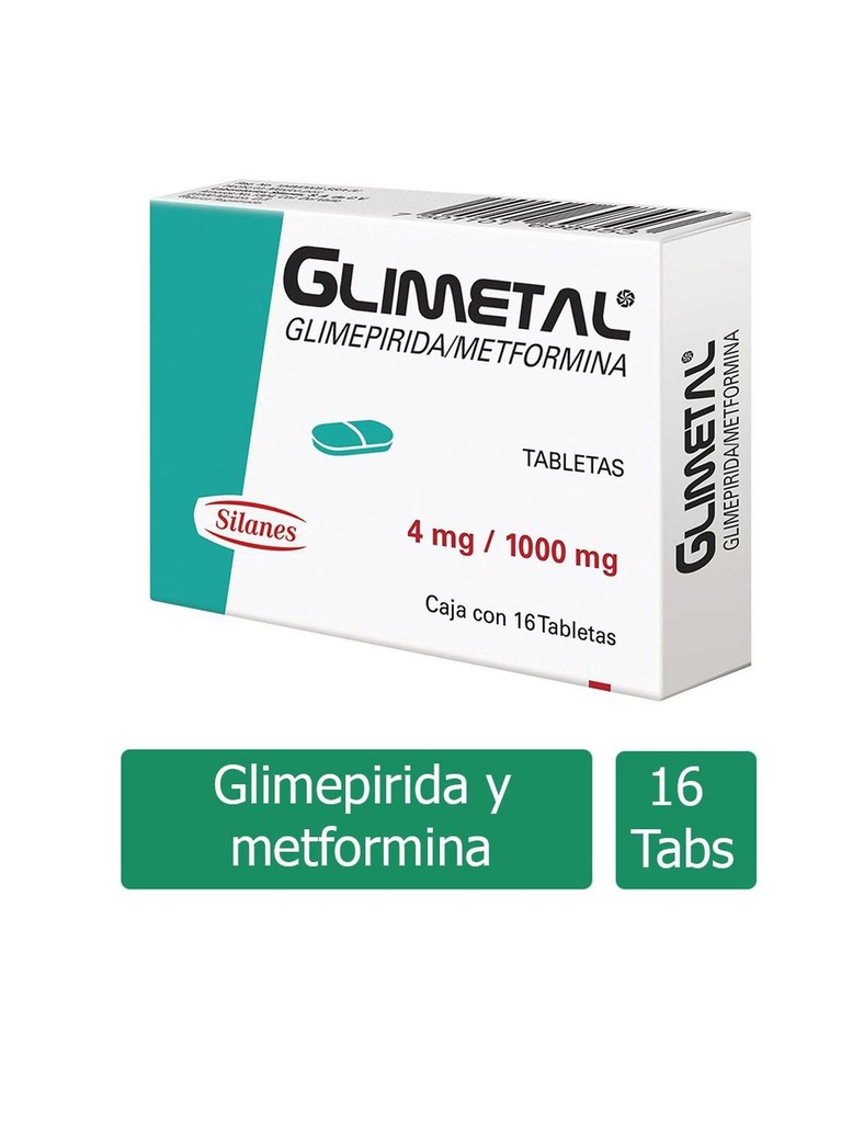 [7501101654985] Glimetal 1000/4 Mg 16 Tabletas 