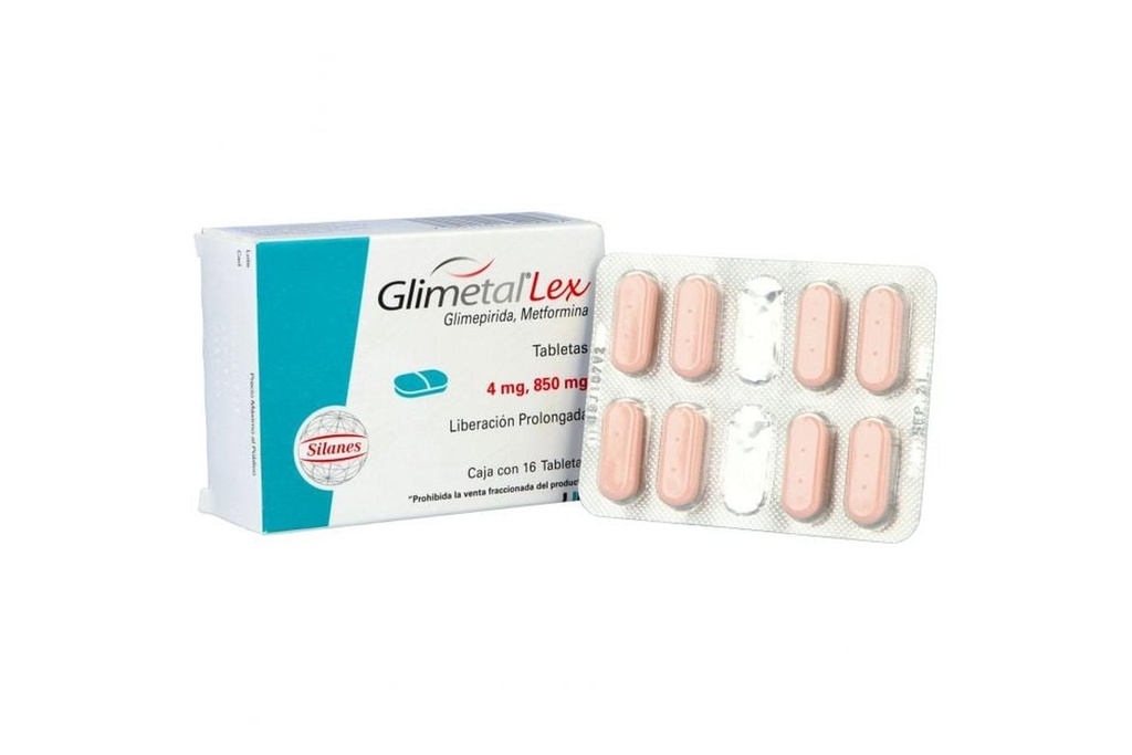 [7501101649097] Glimetal Lex 850/4 Mg 16 Tabletas 