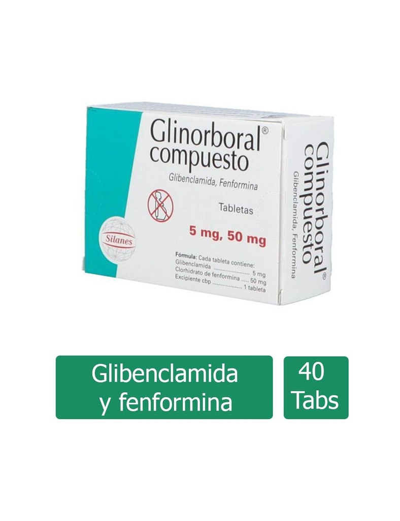 [7501101615016] Glinorboral Compuesto 5/50 Mg 40 Tabletas 