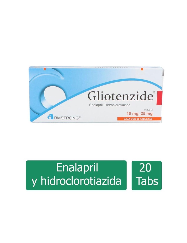 [7501089802606] Gliotenzide 10/25 Mg 20 Tabletas 