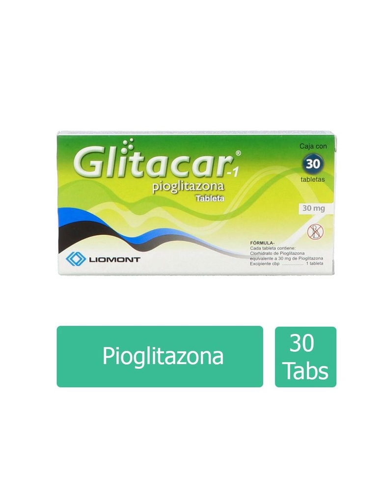 [7501299330302] Glitacar-1 30 Mg 30 Tabletas 