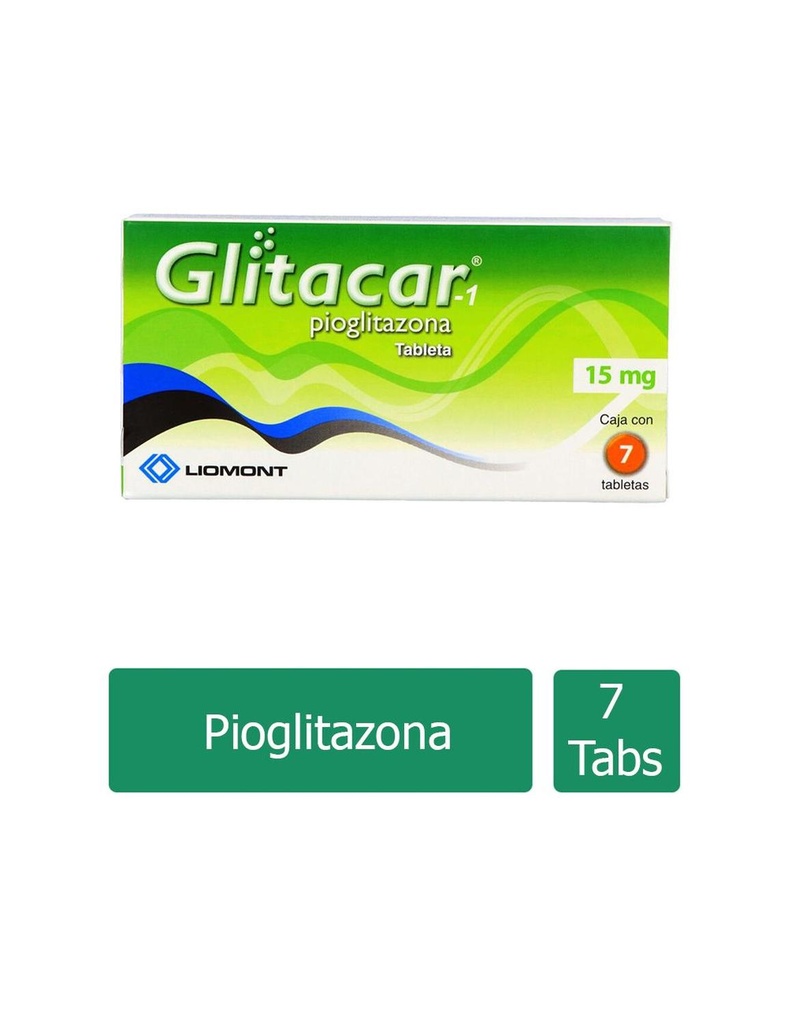 [7501299330272] Glitacar-1 15 Mg 7 Tabletas 