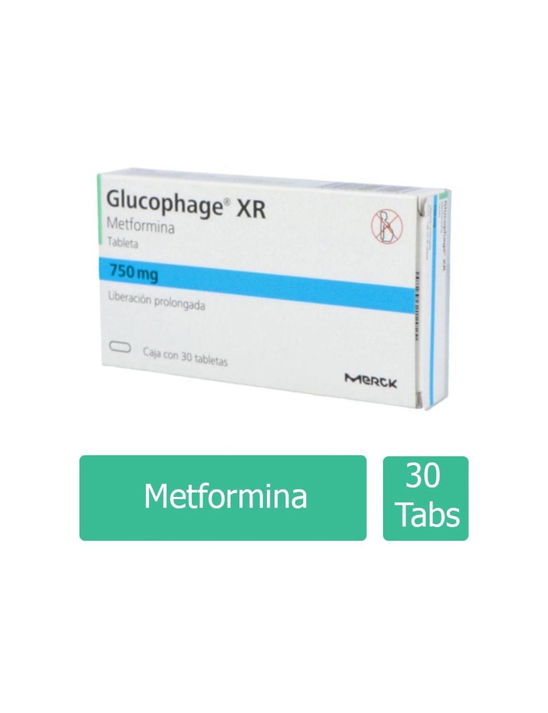 Glucophage Xr 750 Mg 30 Tabletas 