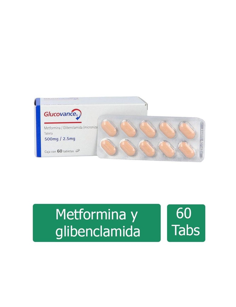 Glucovance 500/2.5 Mg 60 Tabletas 
