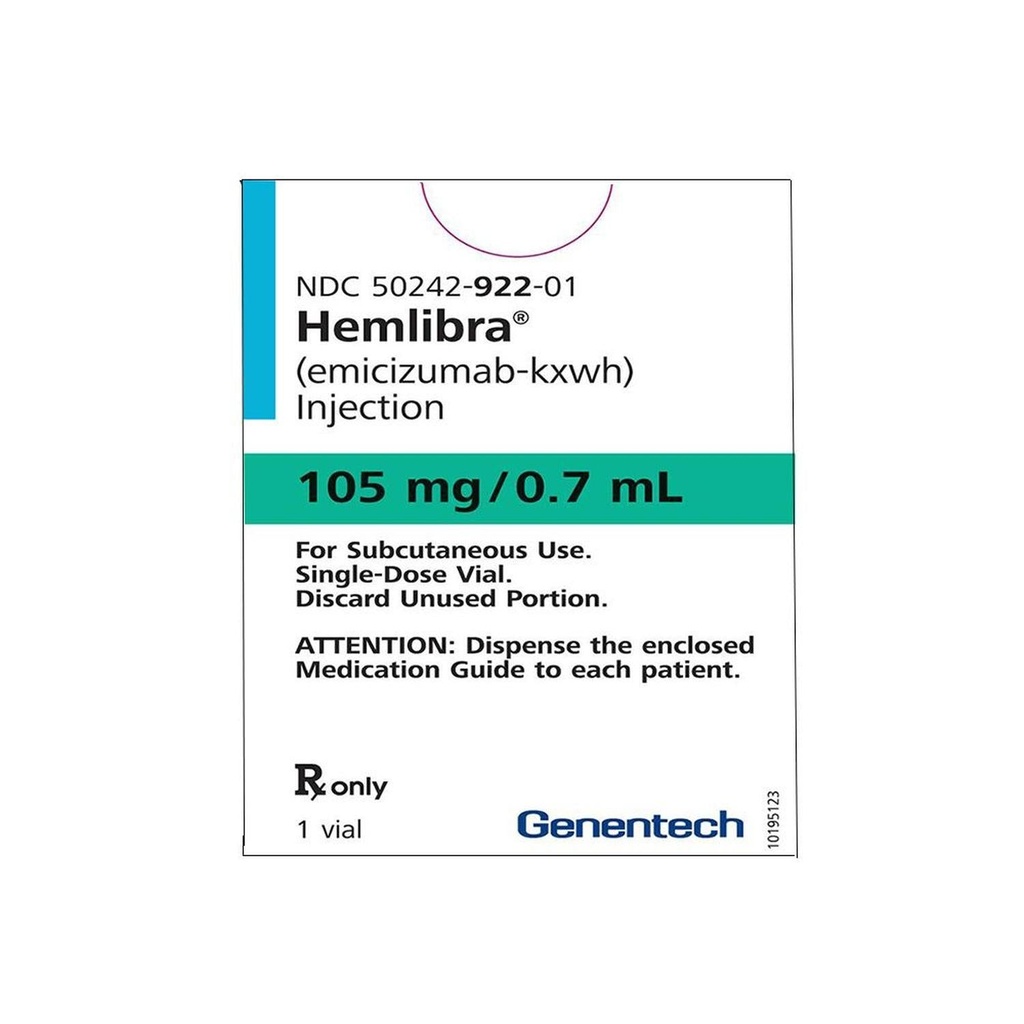 Hemlibra 105 Mg/0.7 Ml Solución Inyectable Frasco Ámpula 