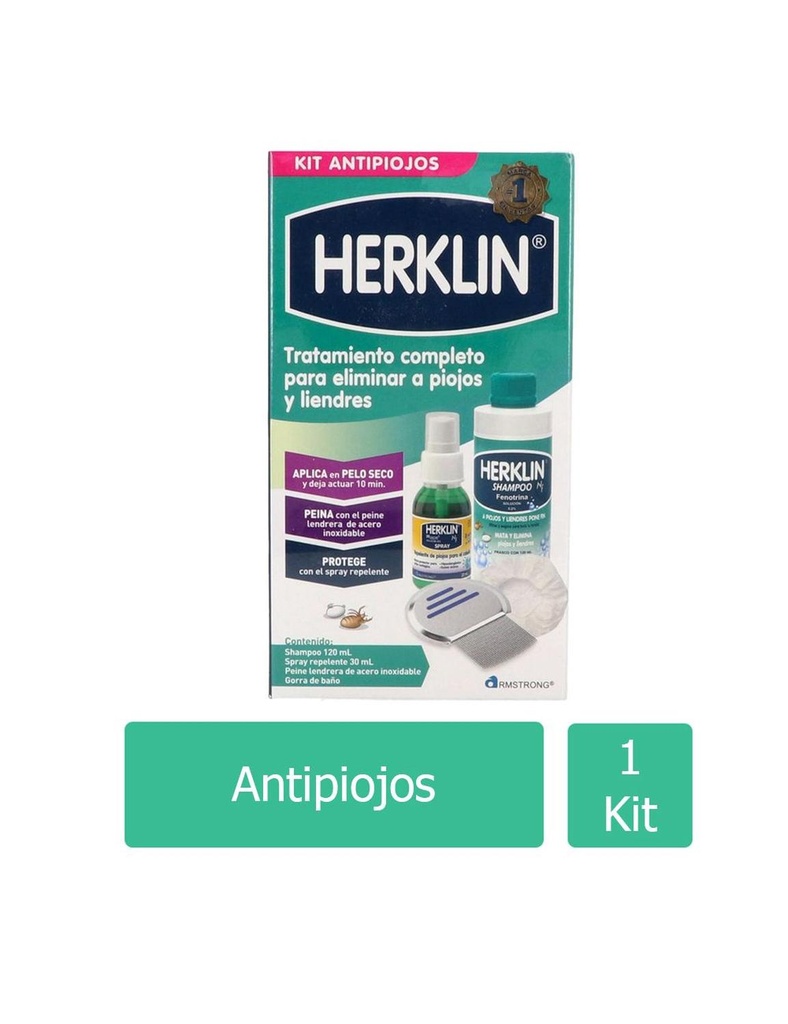 Kit Herklin Antipiojos 4 Piezas 