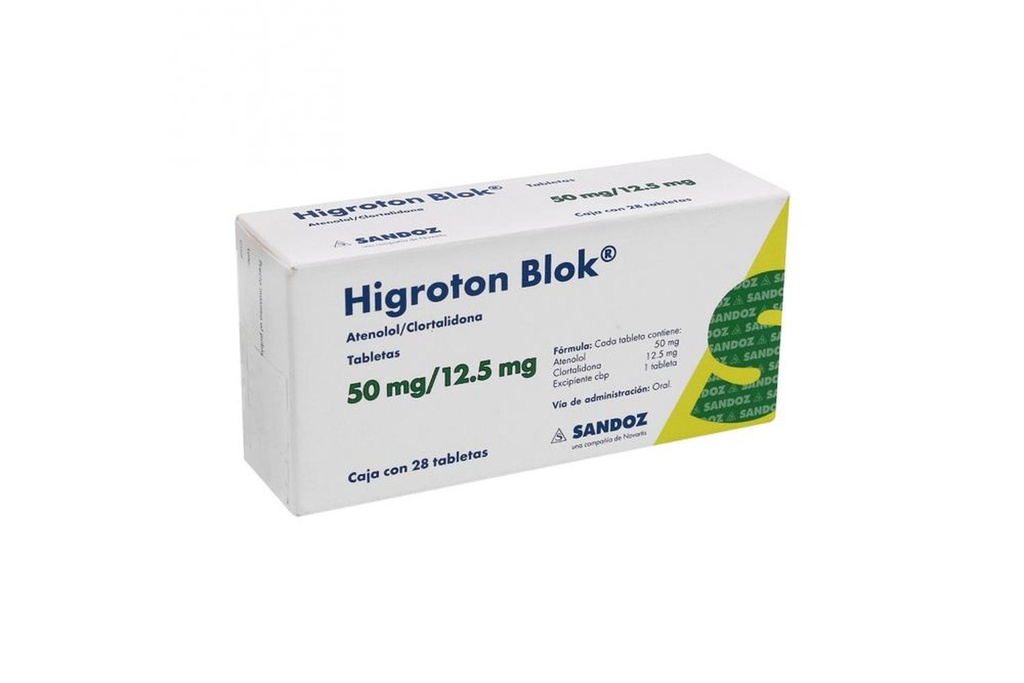 Higroton Blok 50/12.5 Mg 28 Tabletas 
