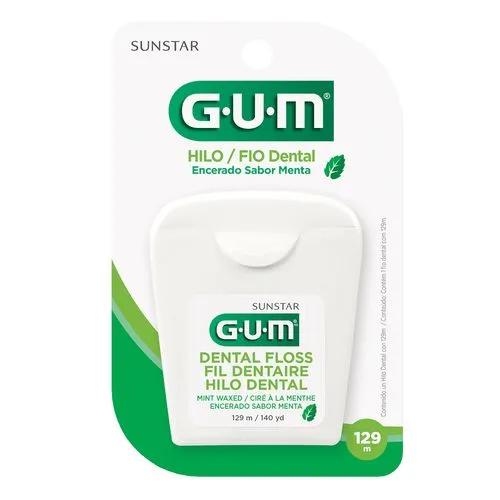 Hilo Dental Gum Con Encerado Menta 129 M 