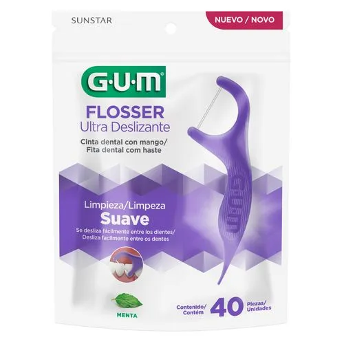 Palillos Gum Con Hilo Dental Deslizante 40 Piezas 