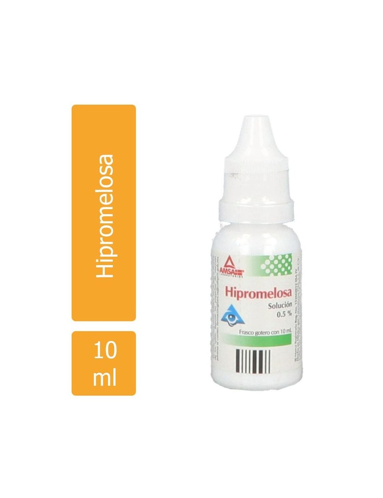 Hipromelosa Solución Oftálmica 0.5% Frasco Gotero Con 10 Ml