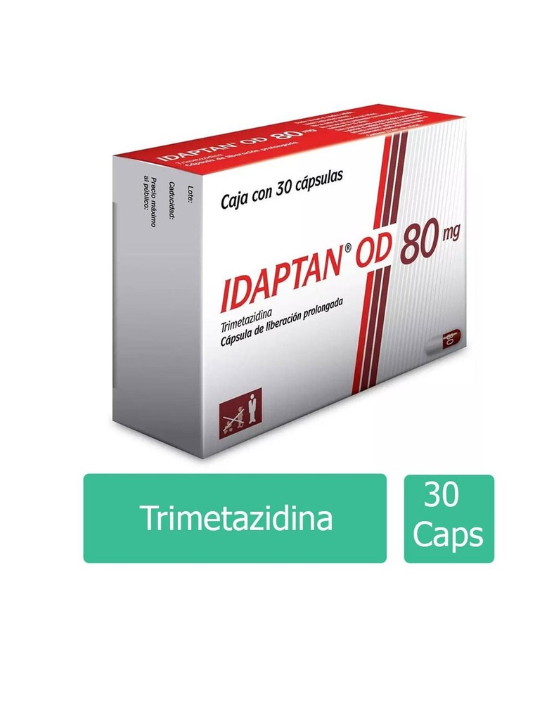 Idaptan Od Liberación Prolongada 80 Mg 30 Cápsulas 