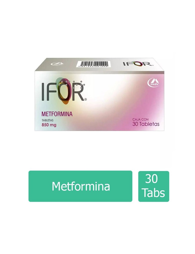 Ifor 850 Mg 30 Tabletas 