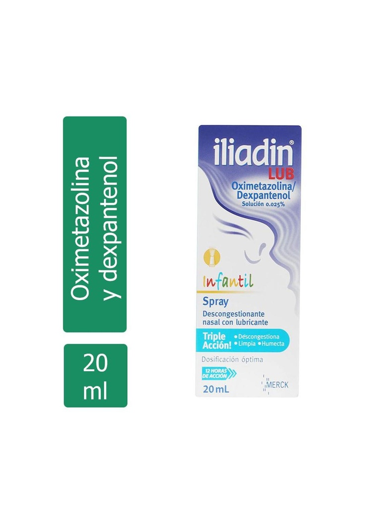 Iliadin LUB Infantil 0.025% Descongestionante Nasal Con Lubricante Spray 20 Ml 