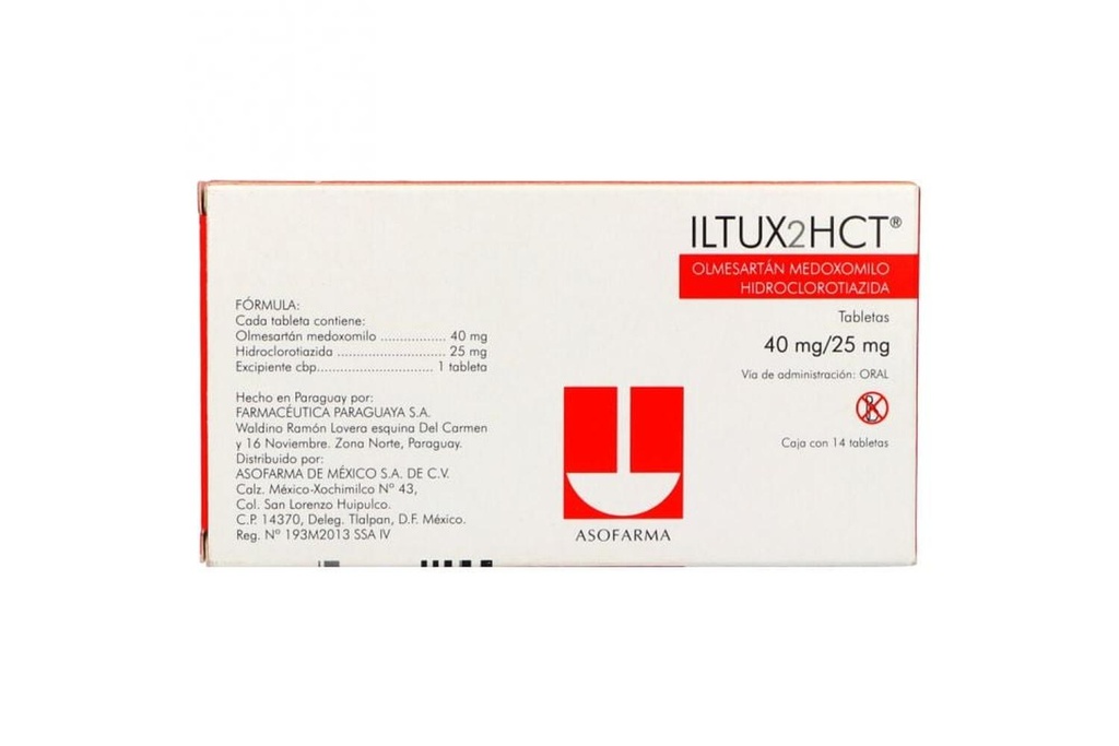 Iltux 2Hct 40/25 Mg 14 Tabletas 