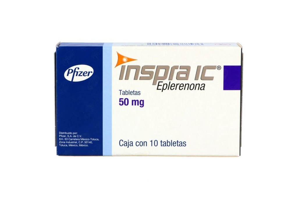 Inspra Ic 50 Mg 10 Tabletas 