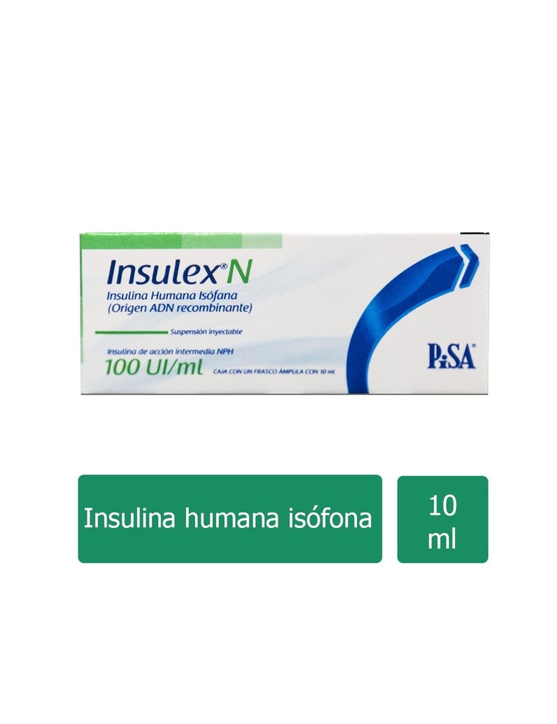 Insulex N 100 UI Ampolleta 10 Ml 